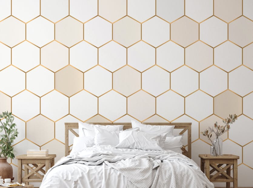 Peel and Stick Honeycomb Hexagon wallpaper Murals