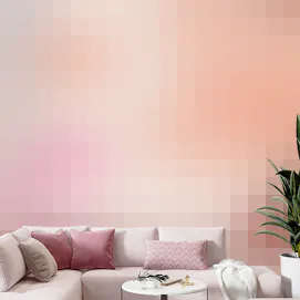Peach Pink Modern Wallpaper Mural for Walls