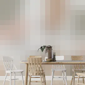Grey & Peach Abstract Wallpaper Mural for Walls