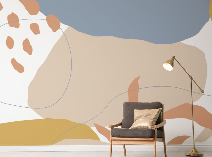 Peel and Stick Abstract Vector Shape Wallpaper Mural