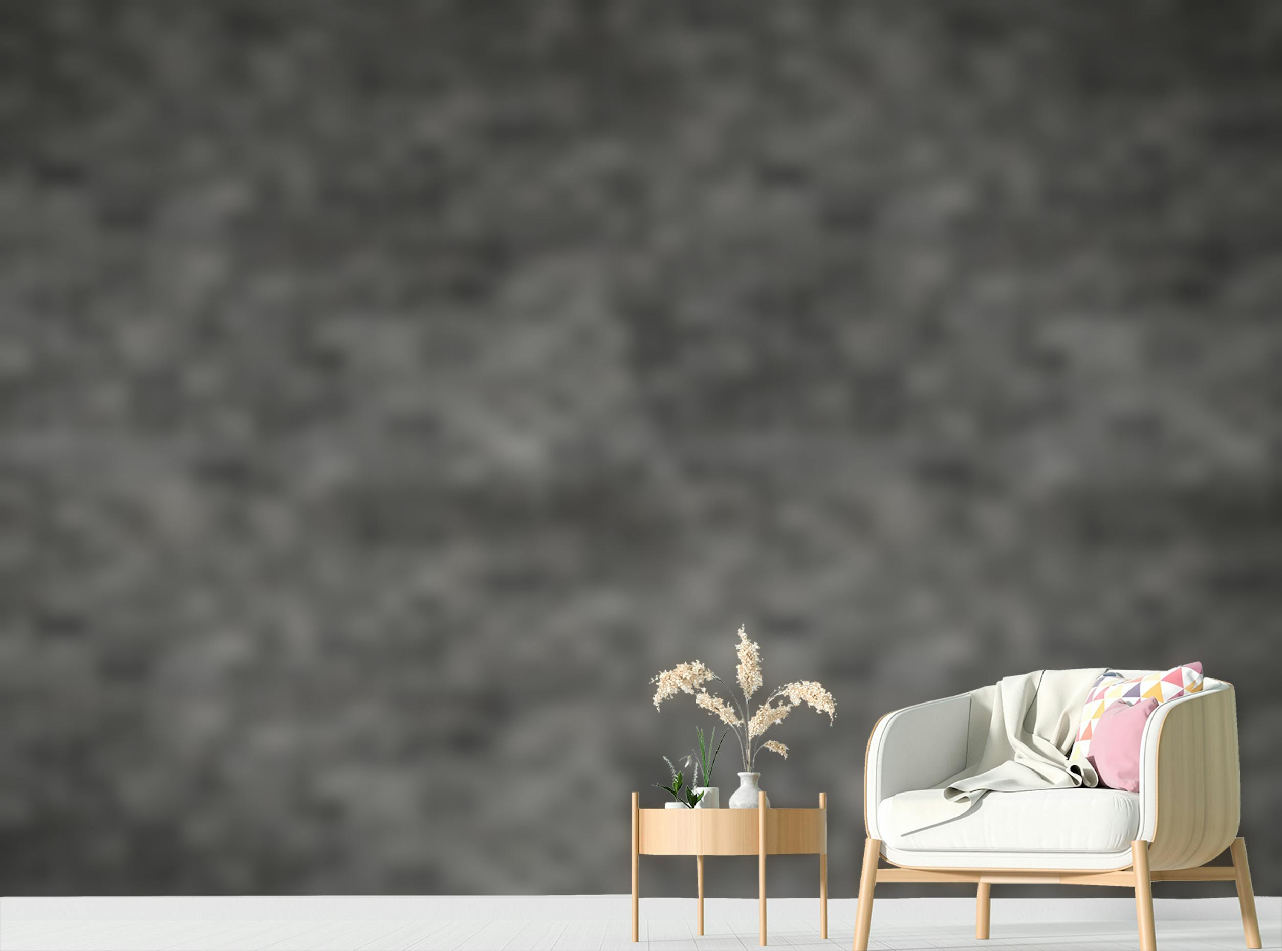 Peel and Stick Dark Grey Brick Textured Wallpaper Mural
