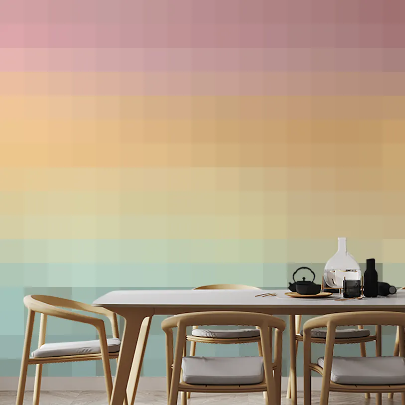 Pink & Blue Ombre Watercolor Wall Mural for Walls