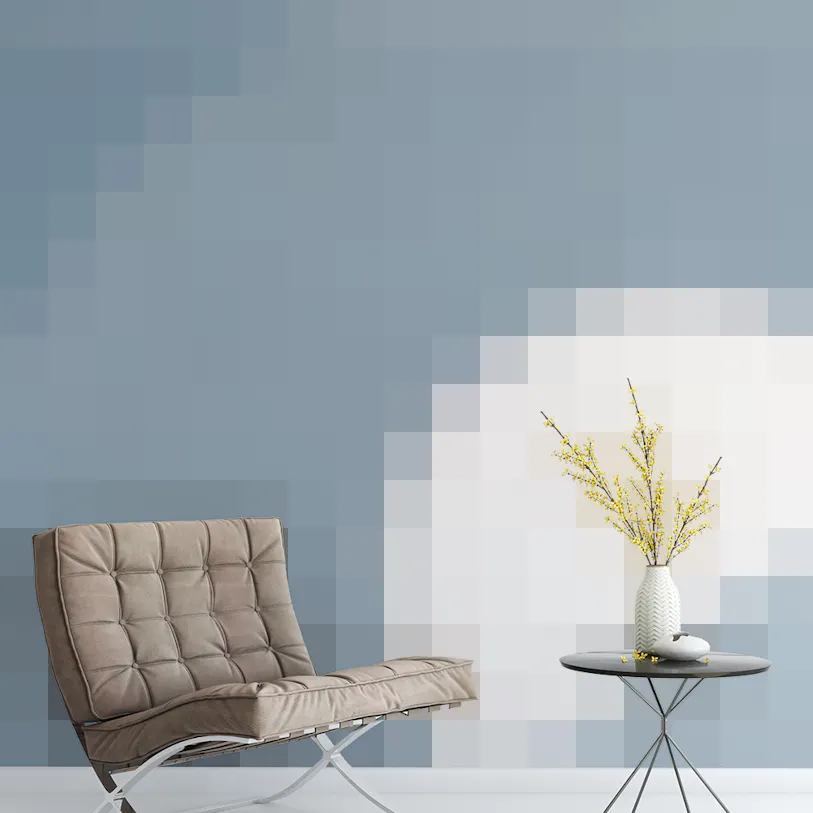 Blue & Gray Concentric Abstract Wallpaper Mural for Walls