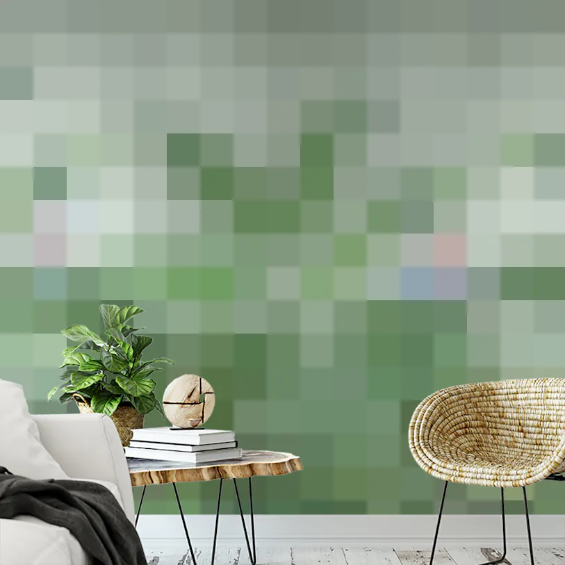 Green Plantains & Parrots Wallpaper Mural for Walls