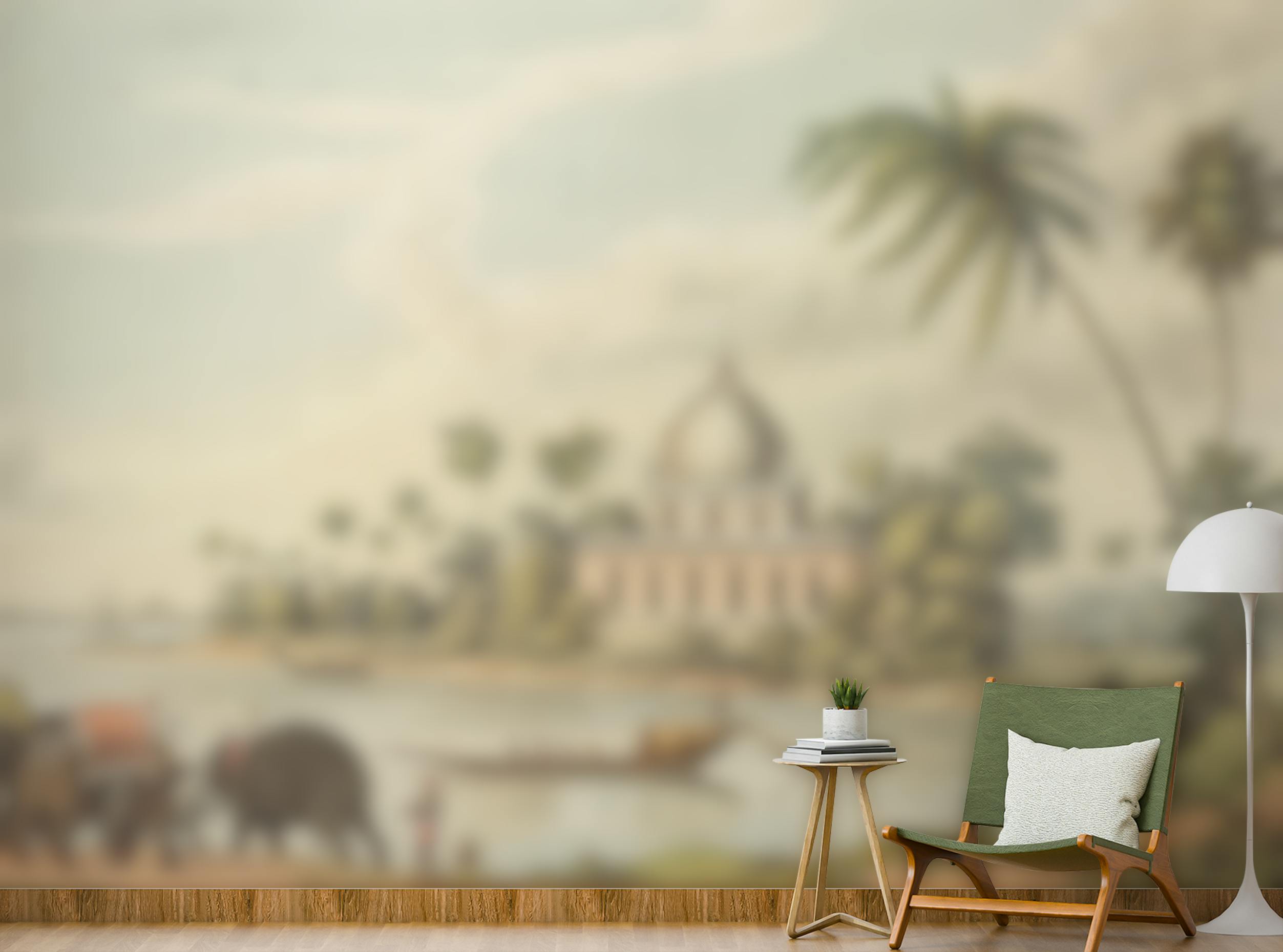 Peel and Stick Old Riverside Indian CIty View Wallpaper Murals