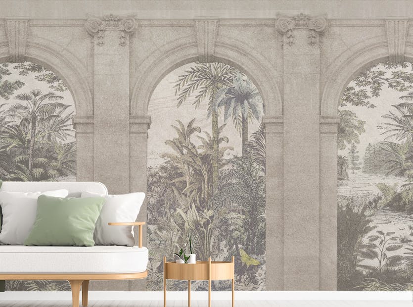 Peel and Stick Vintage Architecture Textured Wallpaper Murals