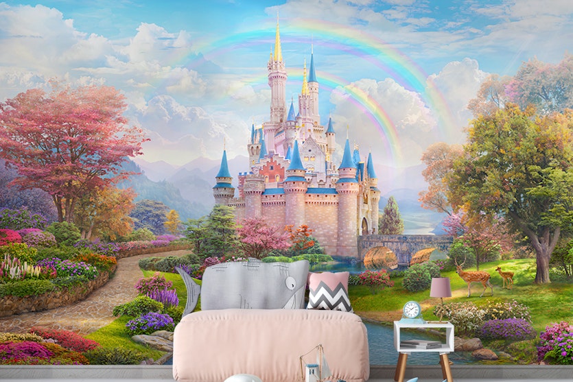 disney princess castle wallpaper