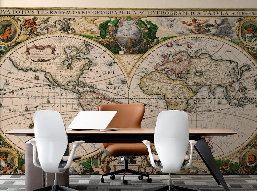 Old Vintage World Map Wallpaper murals