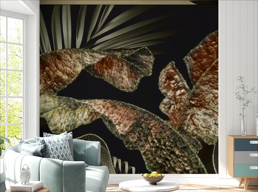 Peel and Stick Large Tropical Leaves Wallpaper Murals