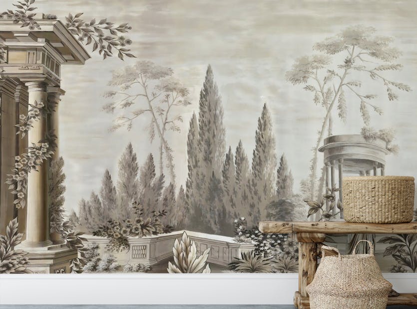 Peel and Stick Dusky Forestry Fort Wallpaper Murals