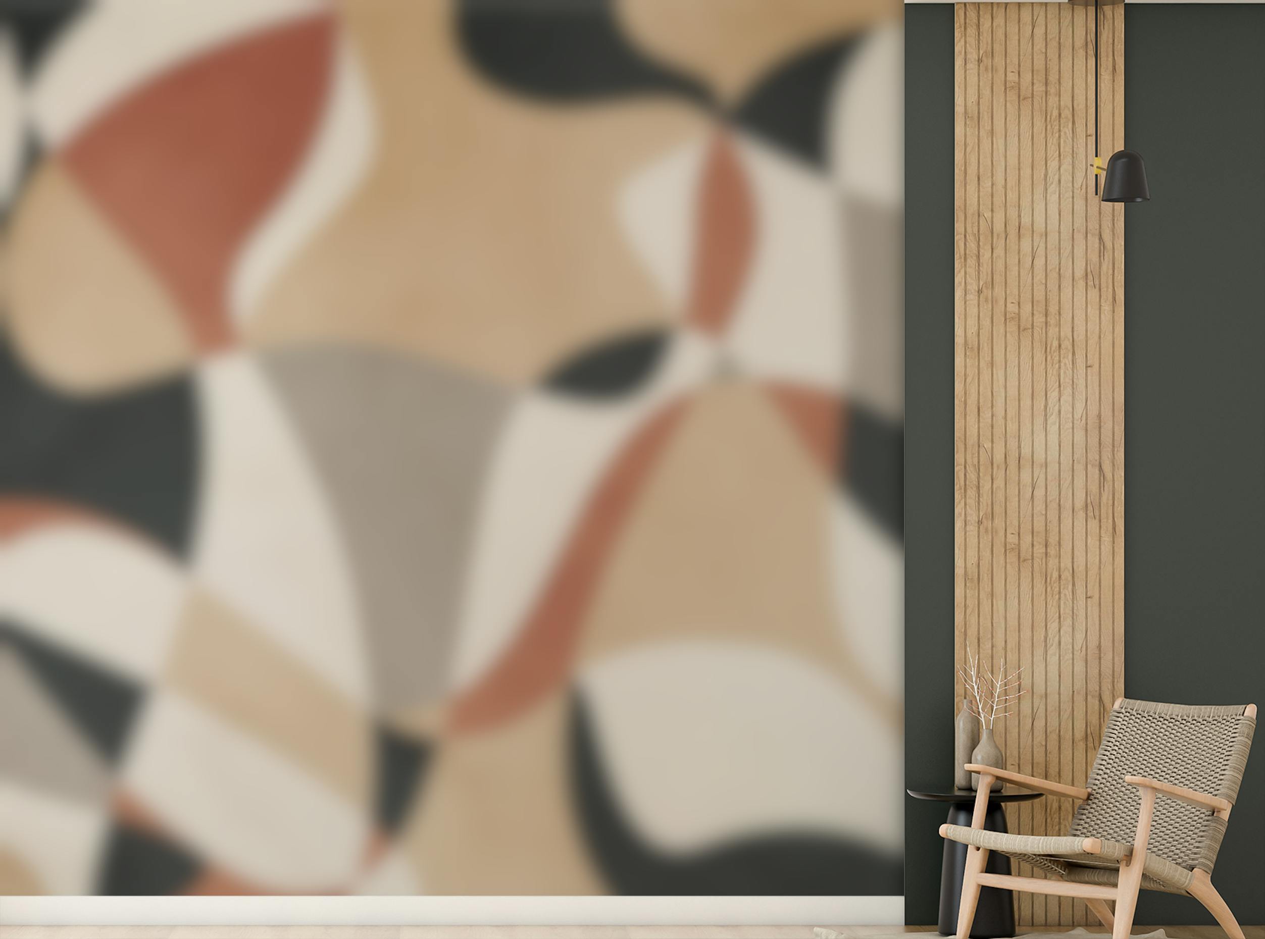 Peel and Stick Contemporary Geometric Shapes Wallpaper