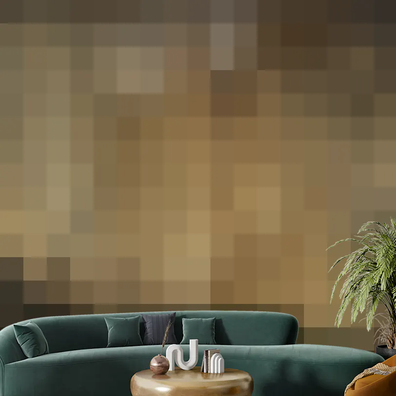 Gold Falling Light Pixels Wallpaper Murals for Walls