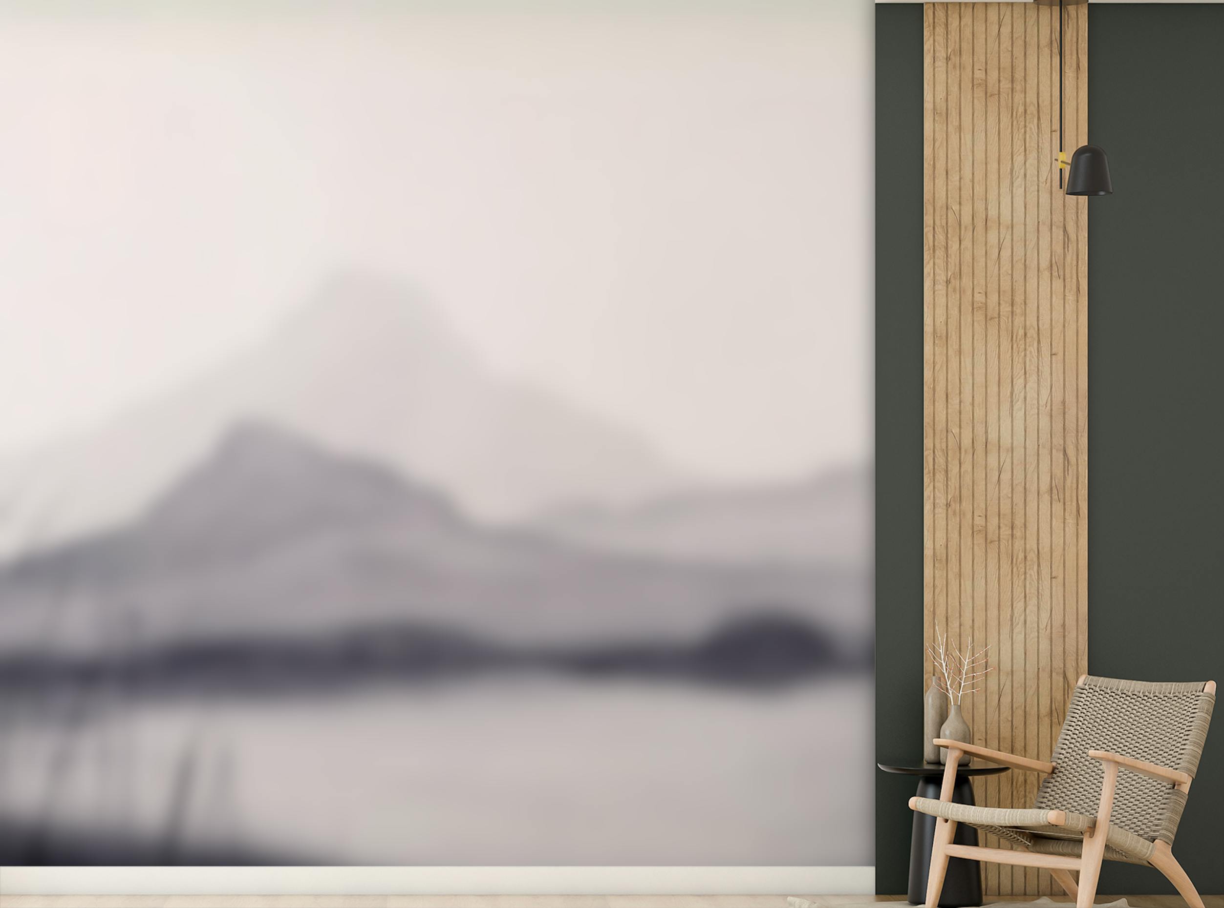 Peel and Stick Watercolor Mountain Painting Wallpaper