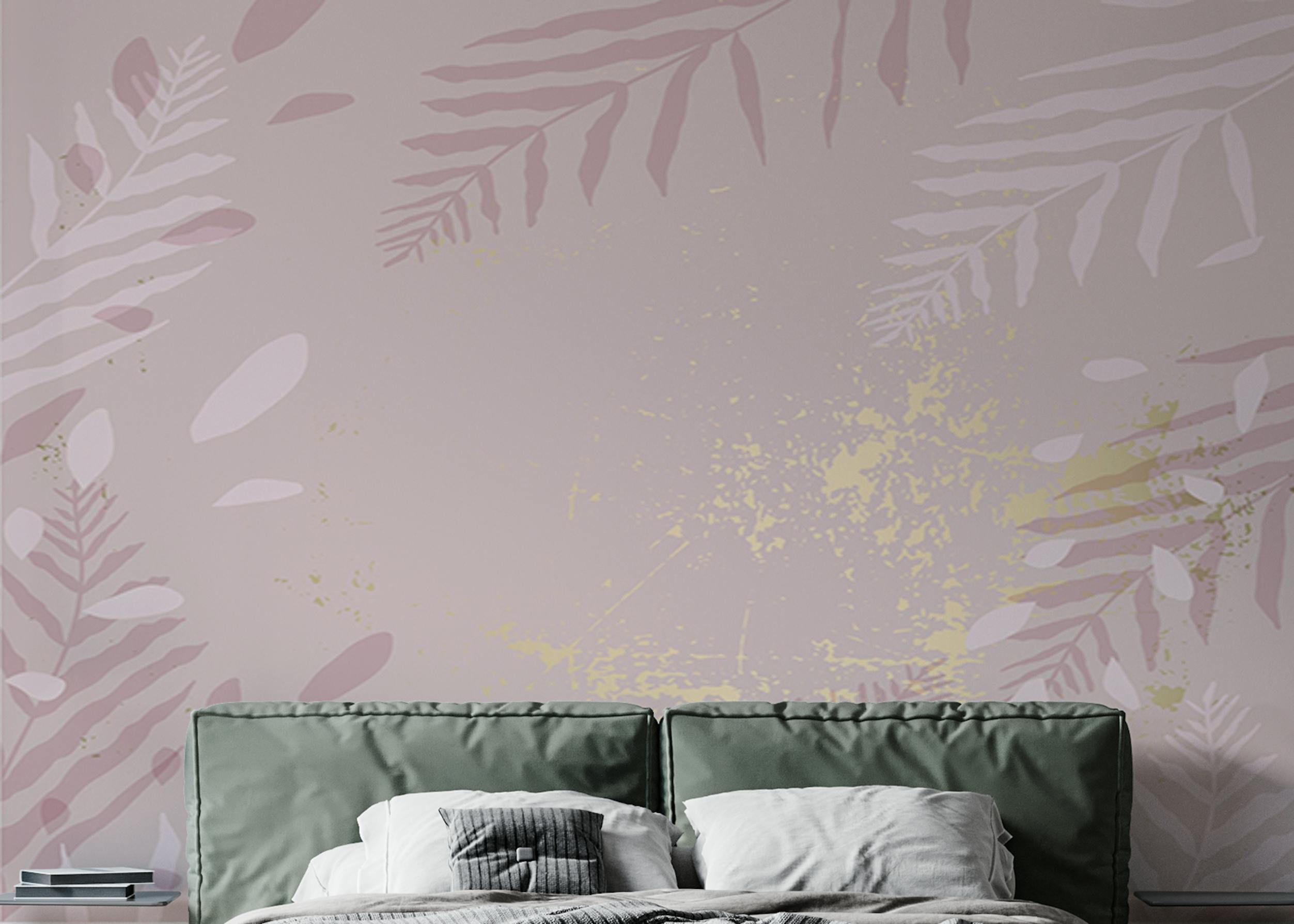 Pastel Dusty Pink Gold Wallpaper Mural – Giffywalls