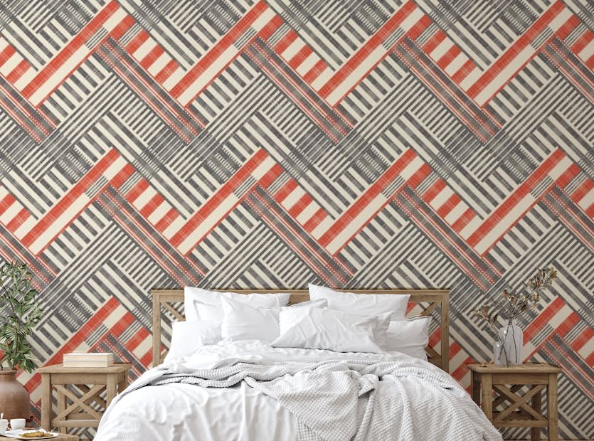 Peel and Stick Gorgeous Striped Geometric Wallpaper