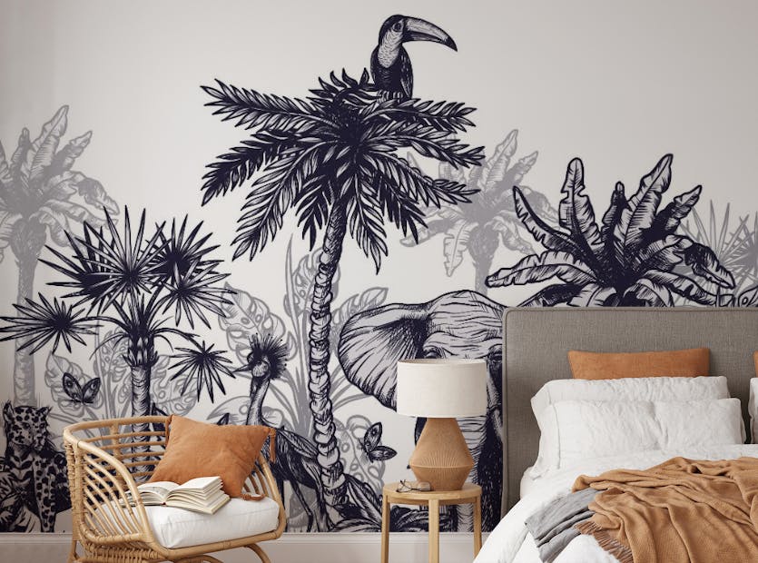 Peel and Stick Sketchy Forest Wallpaper Murals