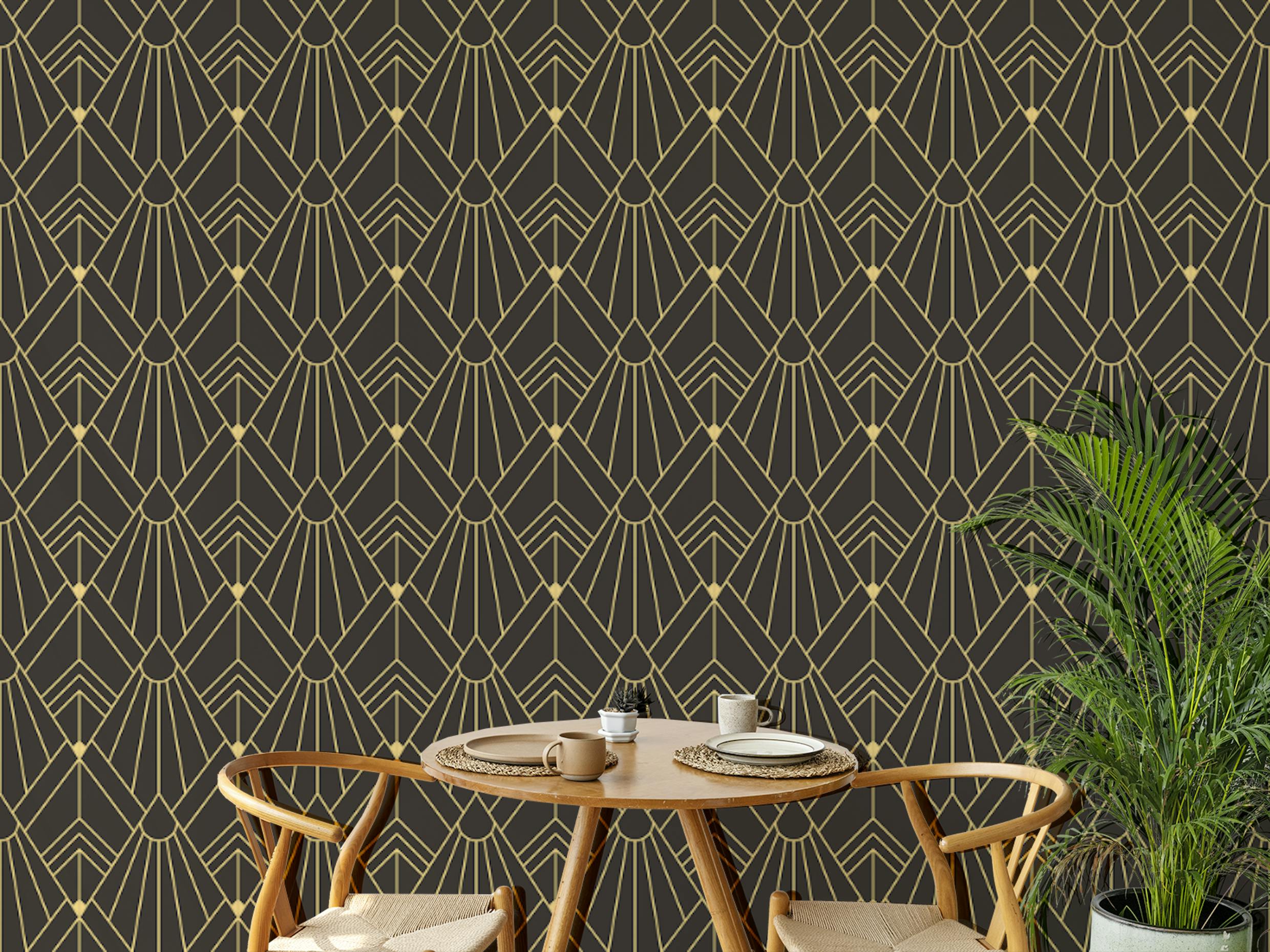 Abstract Art Deco Seamless Modern Tiles Pattern Wallpaper