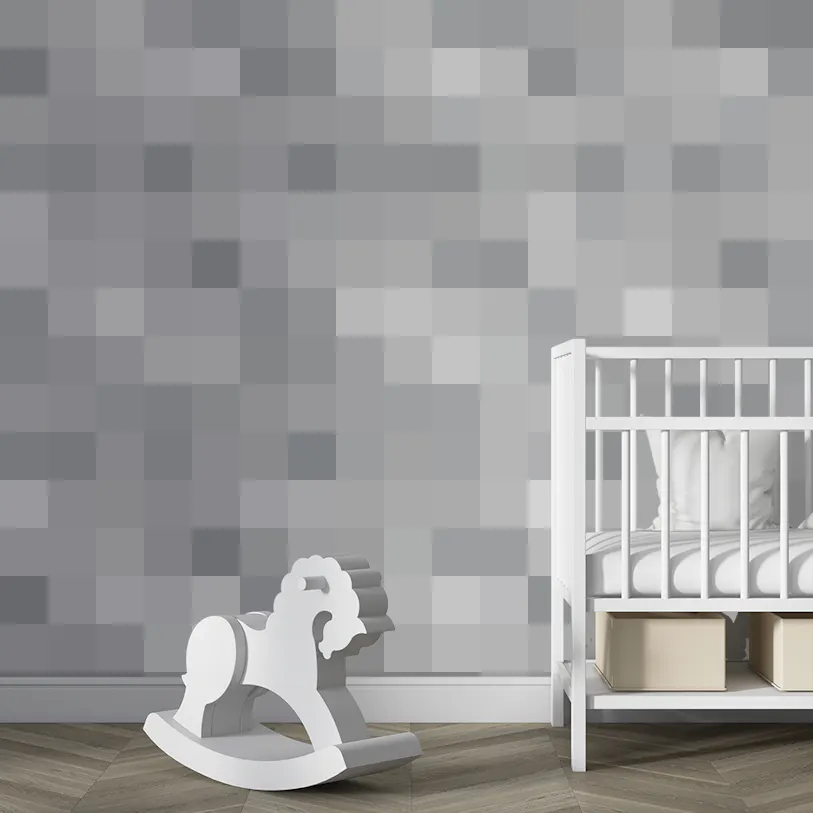 Kids Scandinavian Kitty Forest Repeat Pattern Wallpaper for Walls