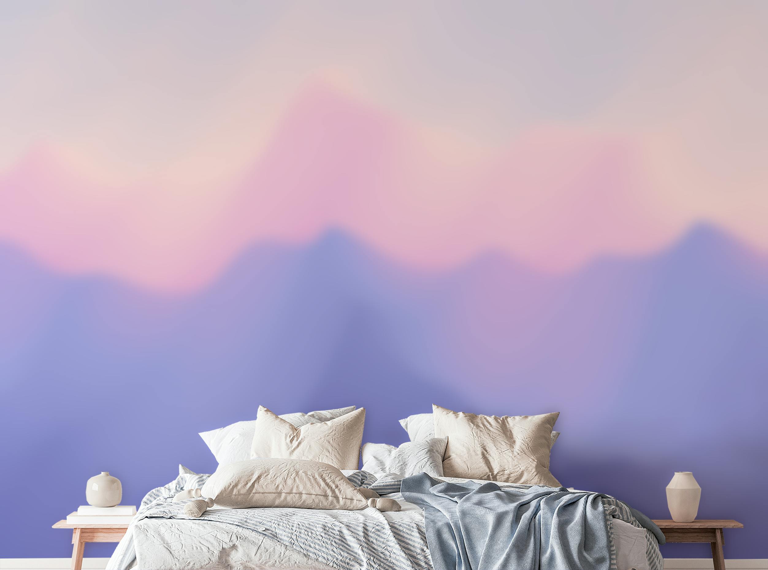 Peel and Stick Pink & Purple Ombre Wallpaper Mural