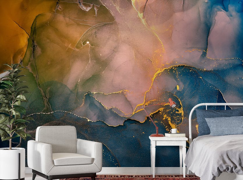 Peel and Stick Alcohol Ink Medley Wallpaper Mural