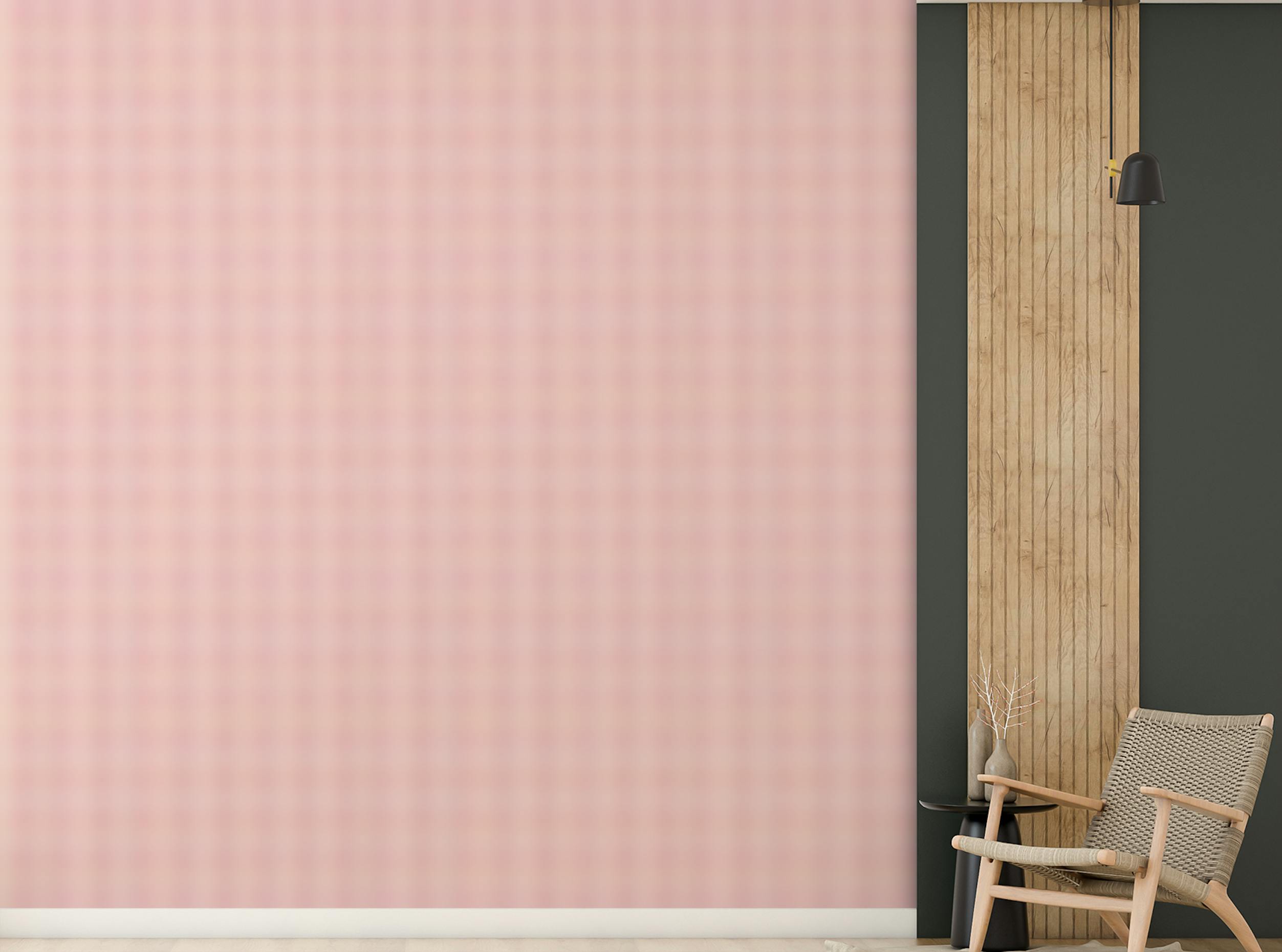Peel and Stick French Dotted Checks Pink Wallpaper