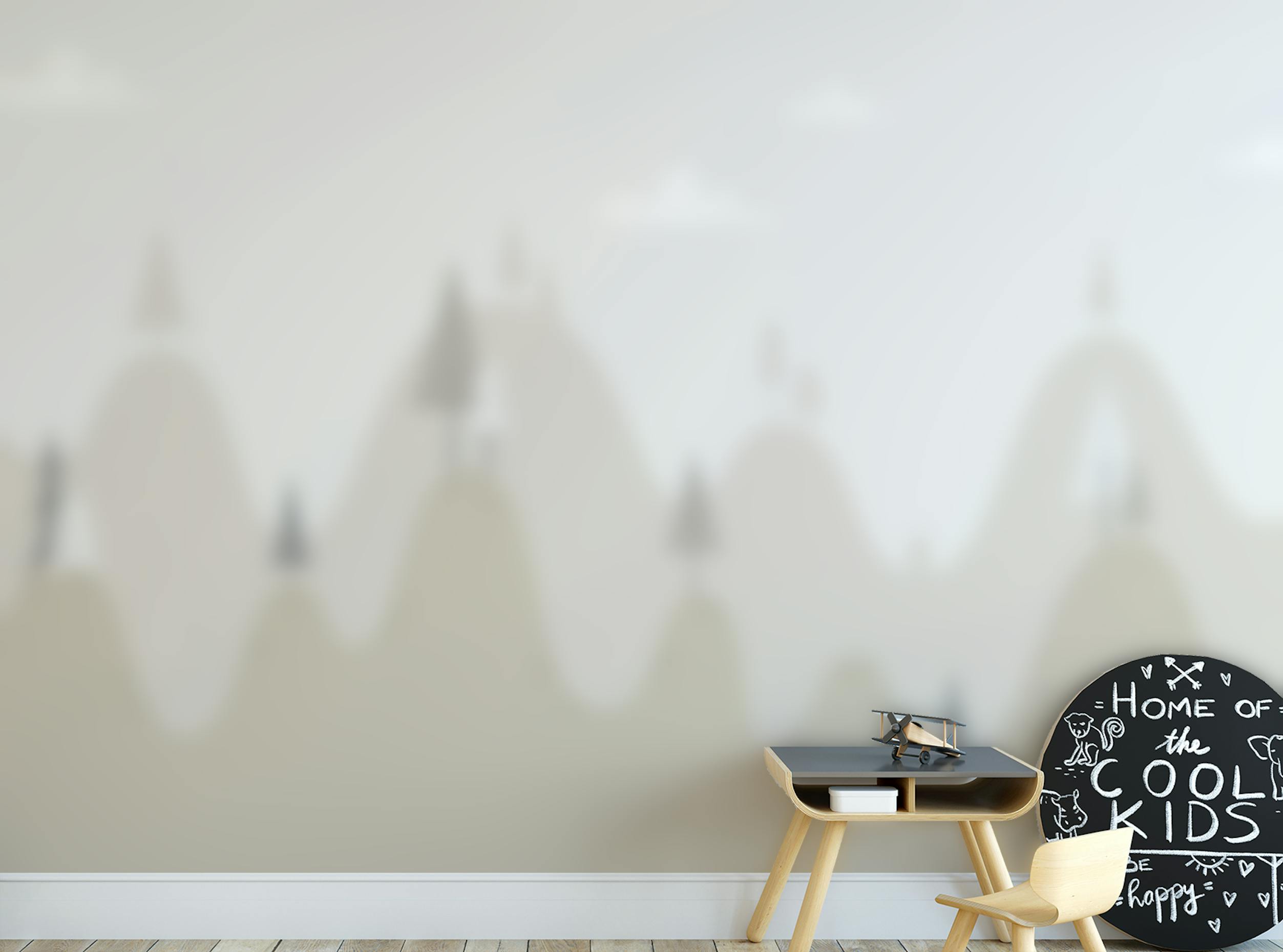 Peel and Stick Soft Color Kids Mountain Wallpaper Murals