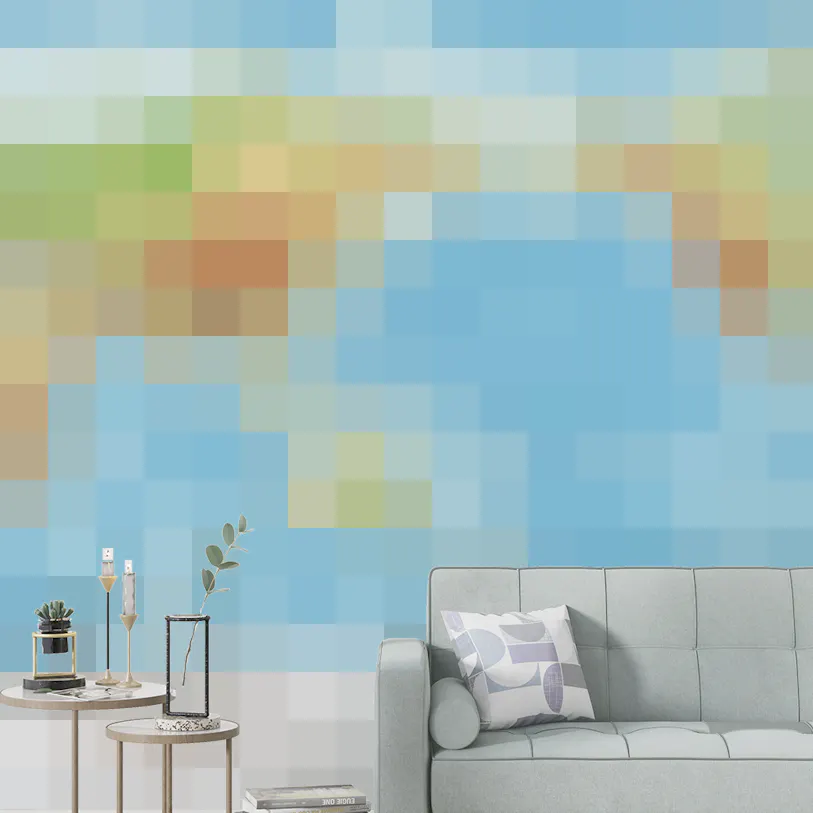 Pacific View Detailed World Map Wallpaper Murals for Walls