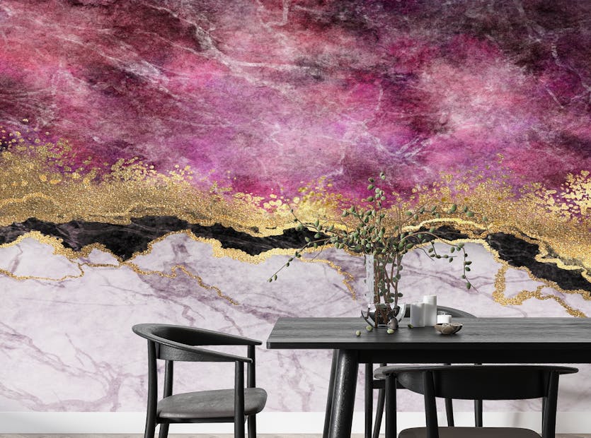 Peel and Stick Pink Marble Stone Wallpaper Murals