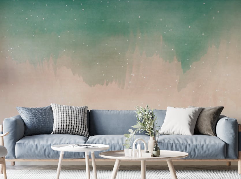 Peel and Stick Colorful Watercolor Ombre Wallpaper Mural