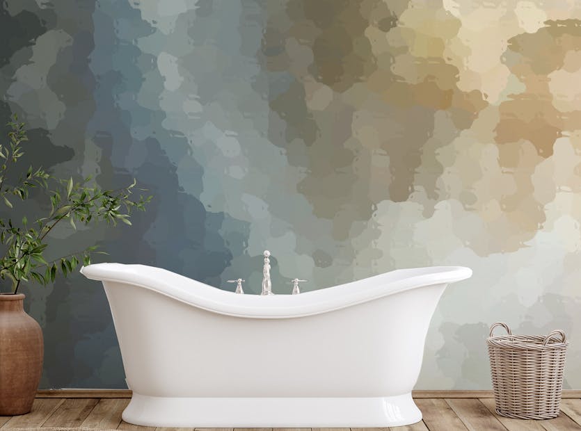 Peel and Stick Vintage Grunge Watercolor Paint Stains Wallpaper Murals