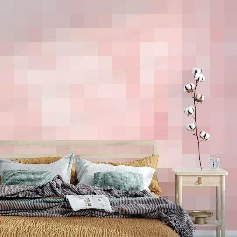 Soft Pink Vintage Color Trends Feather Wallpaper for Walls