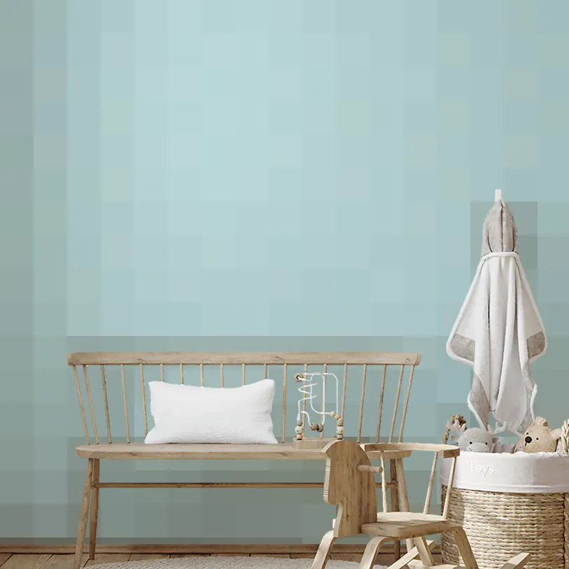 Freehand Aesthetic Rainbows Warm Pastel Blue Color Wallpaper for Walls