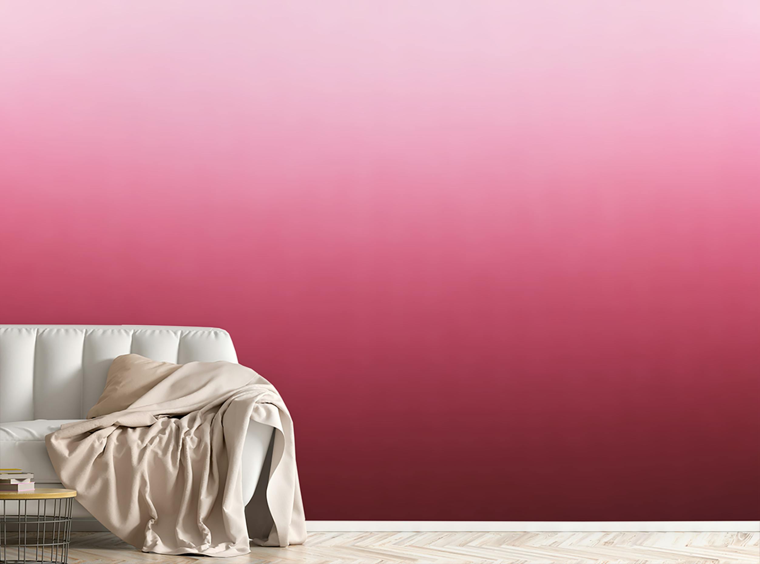 Peel and Stick Radiant Pink Ombre Abstract Wall Mural