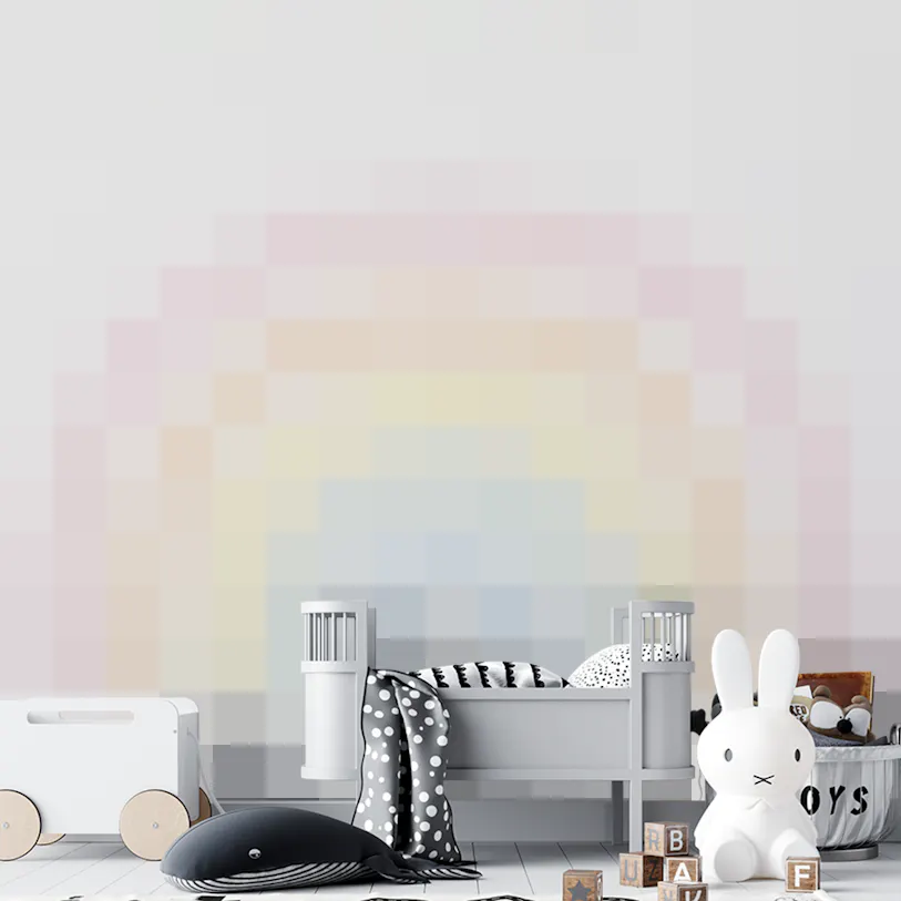 Pastel Rainbow Wall Mural for Walls