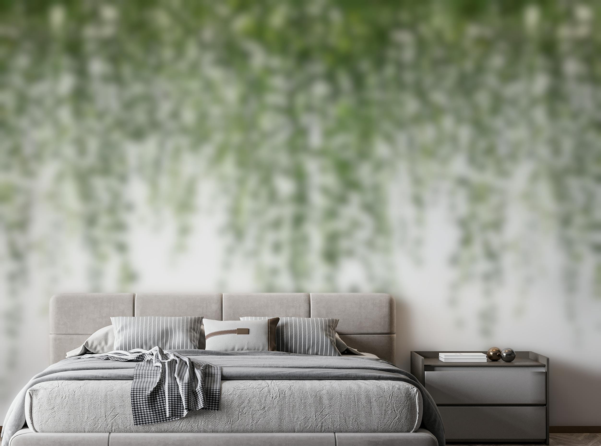 Peel and Stick Green Hanging Ivy Leaves Wallpaper Mural