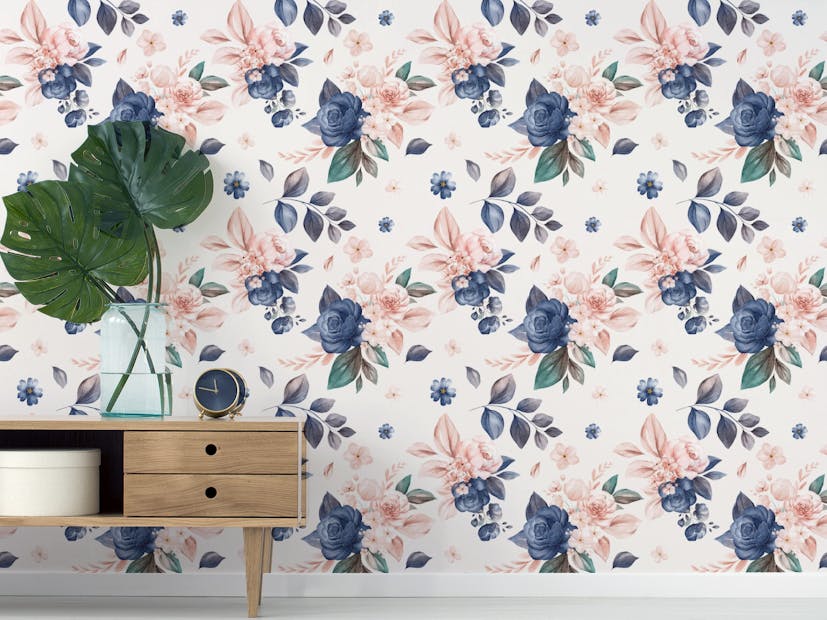Wall Sicker - Rich Plum Floral - Home decor - Flowers - Floral Decals -  Wall Decor - Floral Deocr