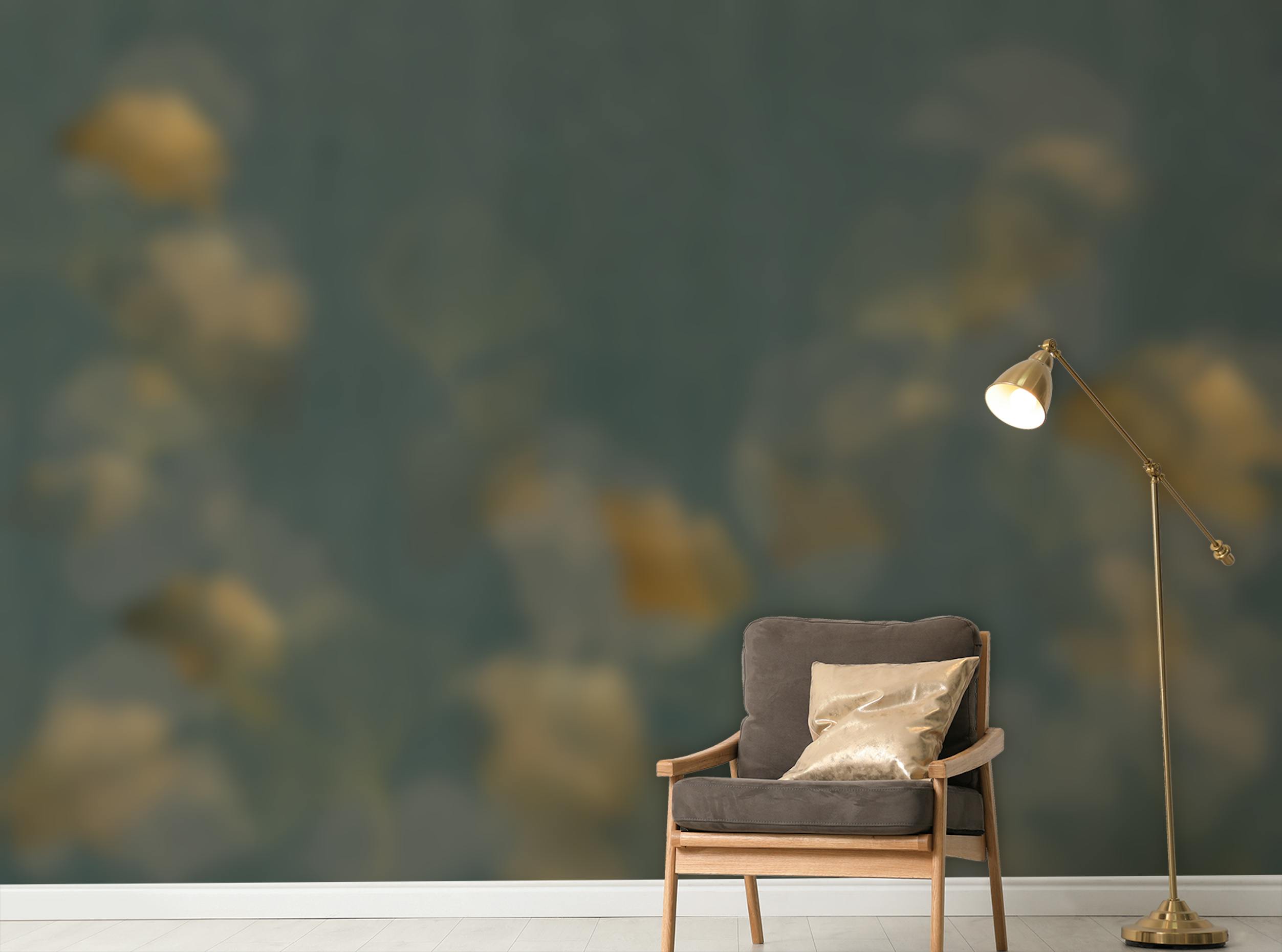 Peel and Stick Gold Leaves Wallpaper Murals