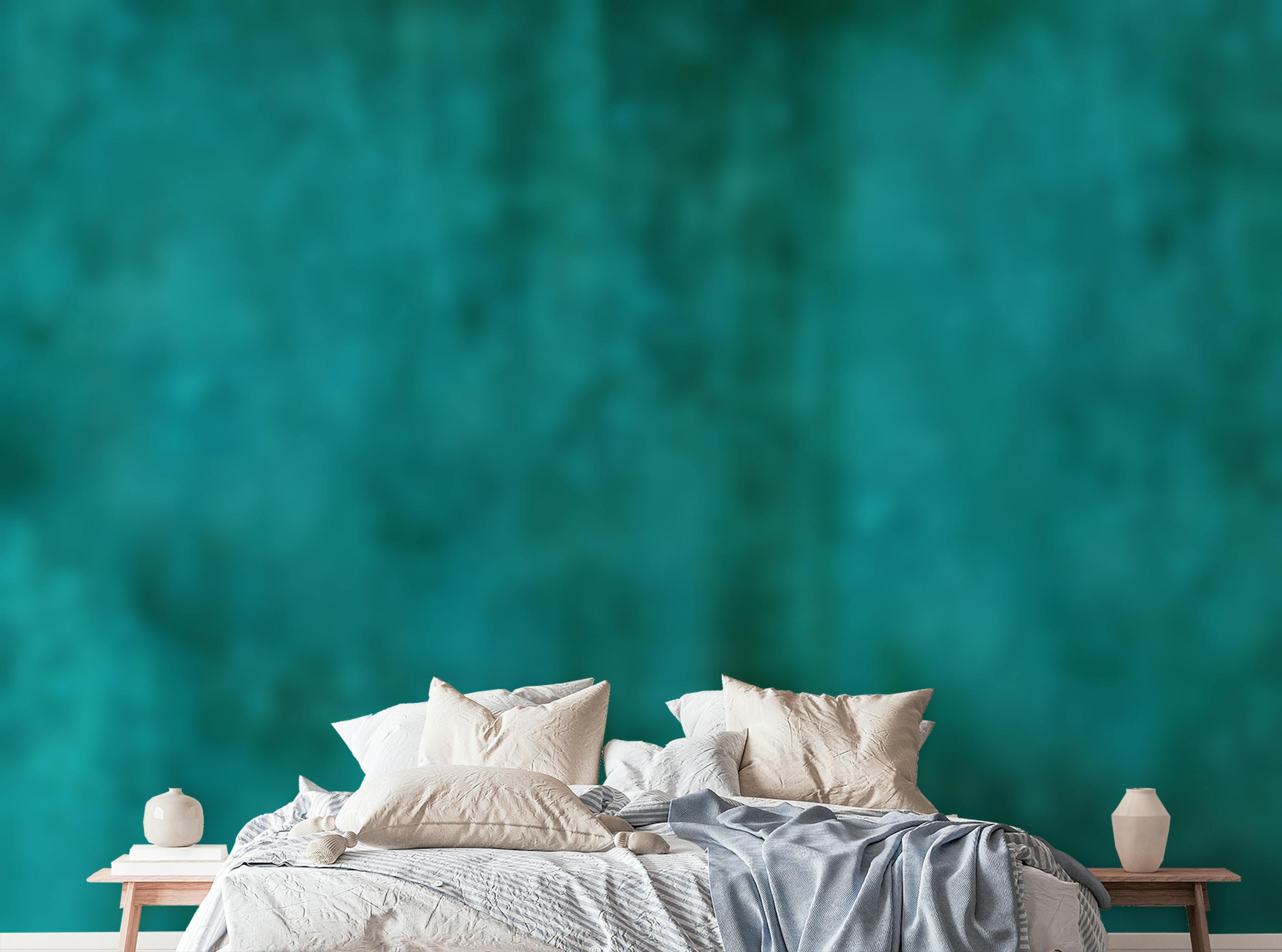 Peel and Stick Turquoise Rustic Concrete Texture Wallpaper Mural