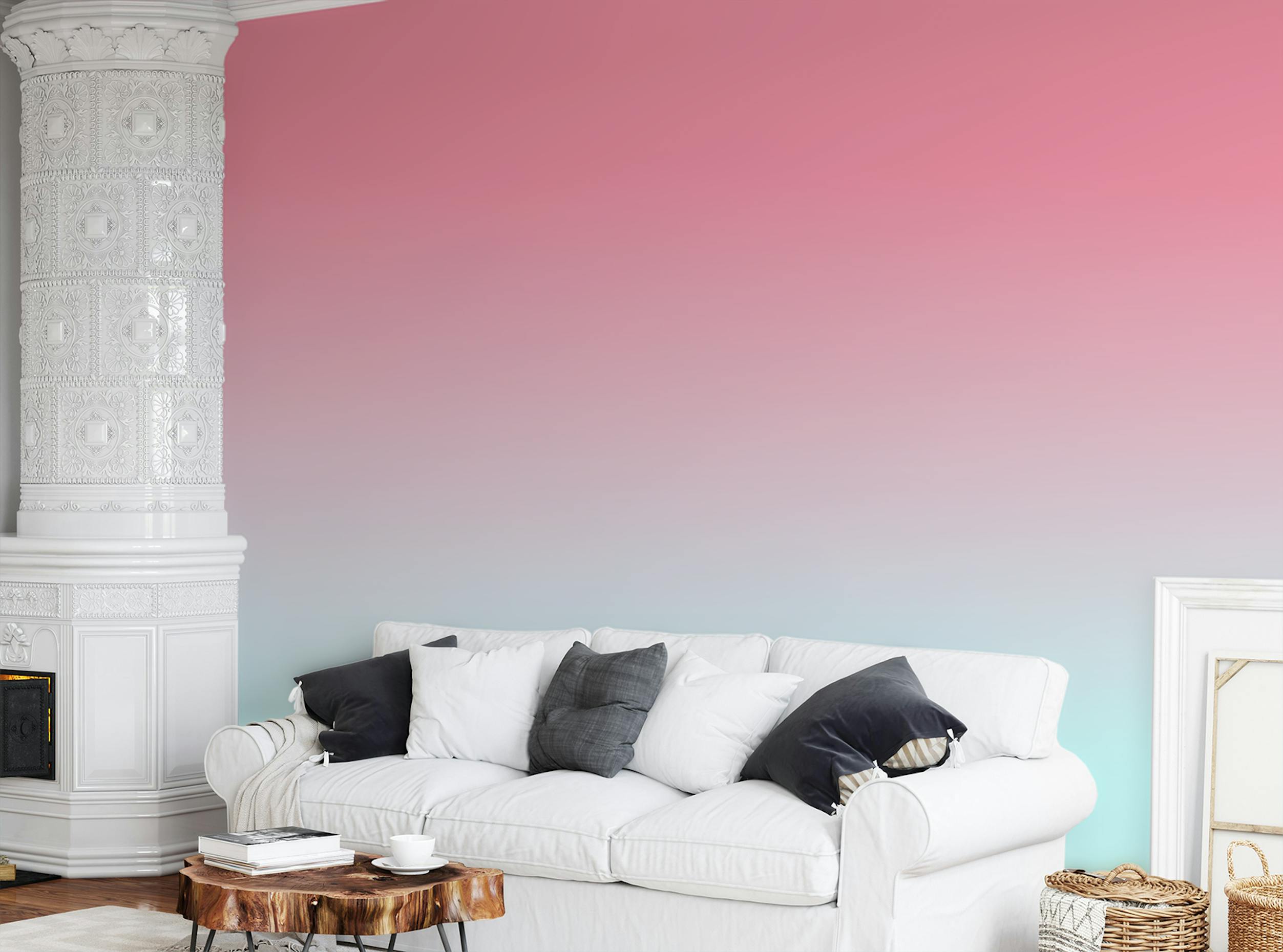Peel and Stick Rosy Pink Wallpaper Mural