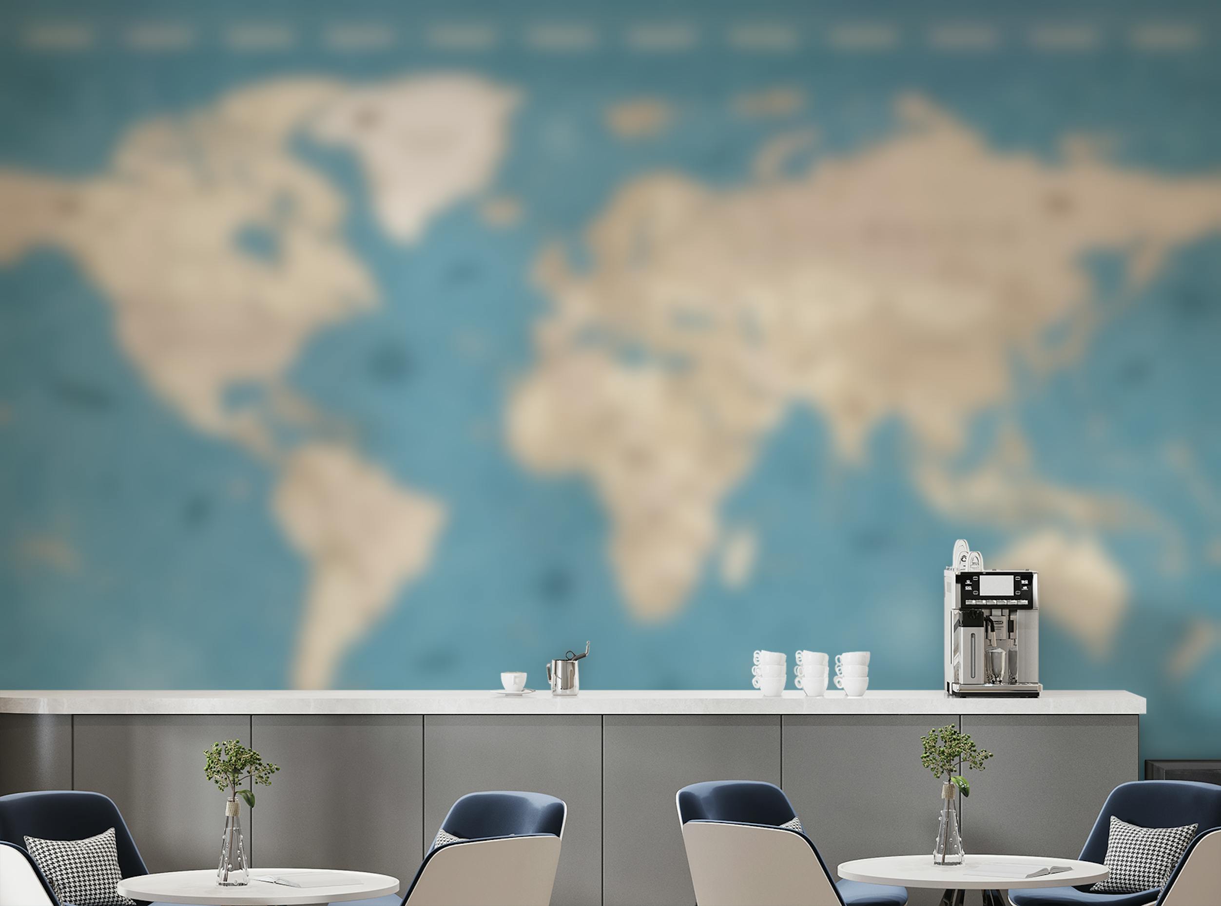 Peel and Stick Vintage World Map Wallpaper Mural