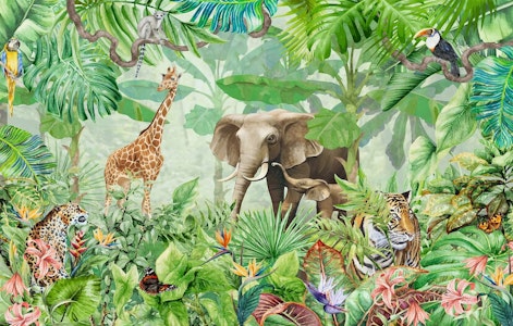 forest animals that are green color