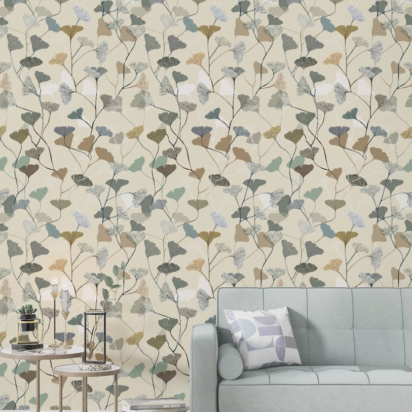 Ginkgo Leaves Pattern Wallpaper