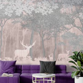 Enchanted Jungle Deer Mirage Wall Mural