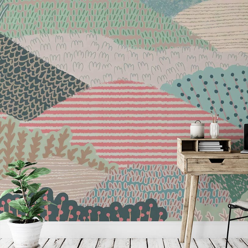 Textured Landscape Wallpaper Mural
