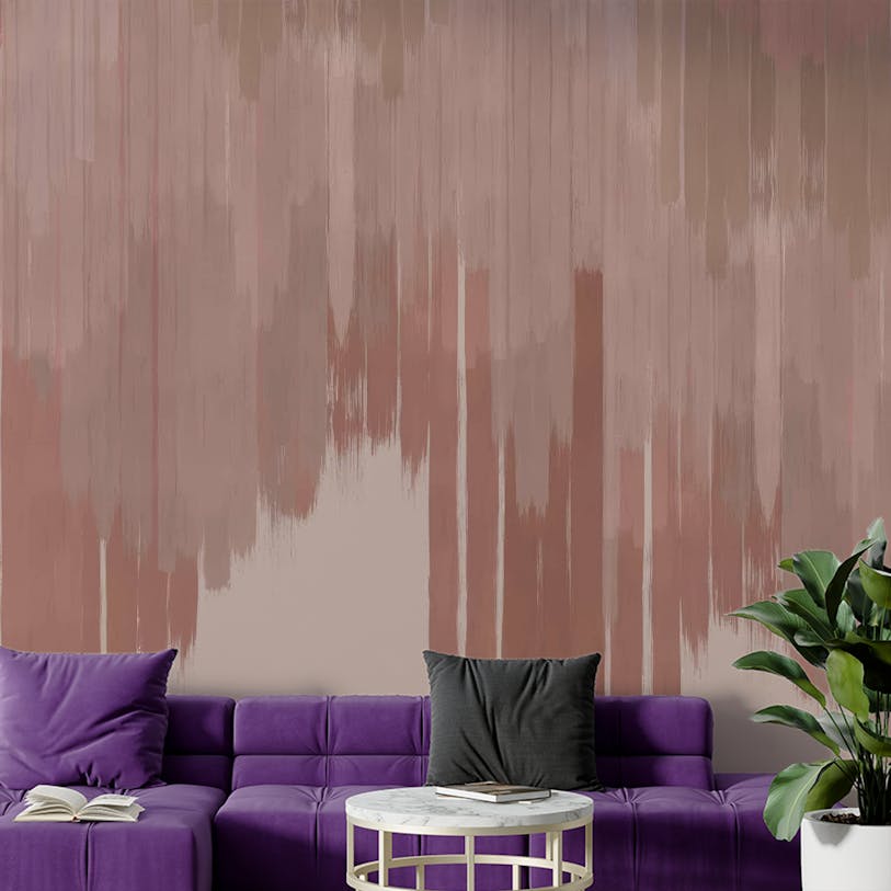Copper Pink Foliage Wallpaper